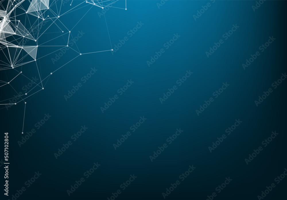 Poster abstract connecting dots and lines. connection science background. vector illustration