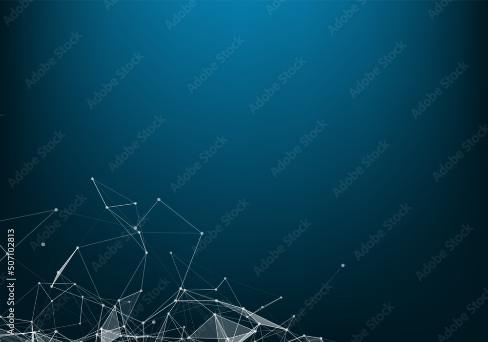 Poster abstract connecting dots and lines. connection science background. vector illustration