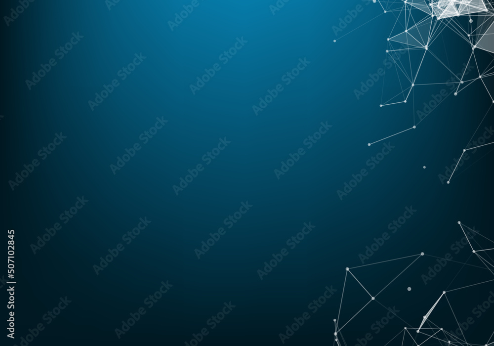Aufkleber abstract connecting dots and lines. connection science background. vector illustration