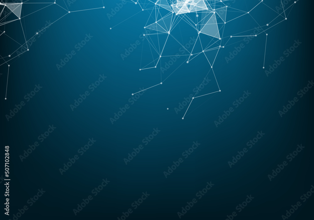 Poster abstract connecting dots and lines. connection science background. vector illustration