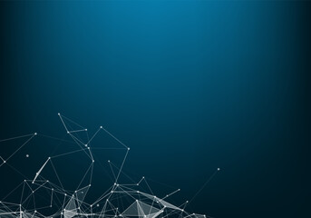 Abstract connecting dots and lines. Connection science background. Vector illustration