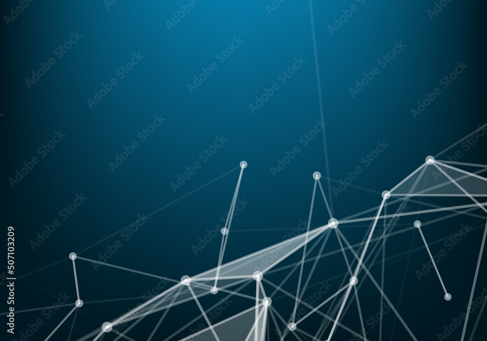 Poster abstract connecting dots and lines. connection science background. vector illustration