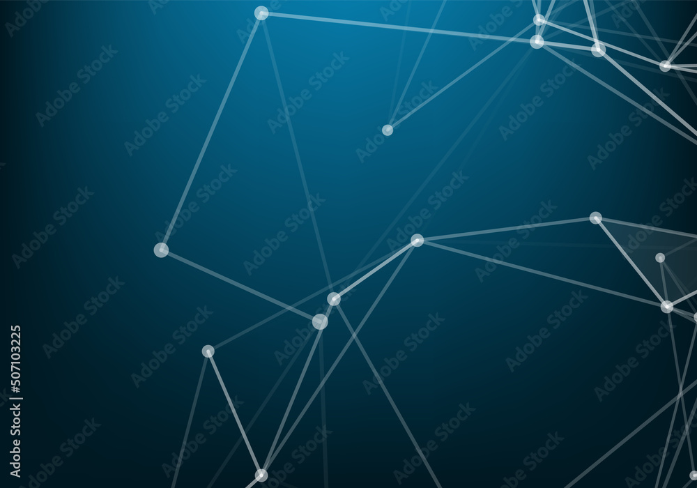 Poster abstract connecting dots and lines. connection science background. vector illustration