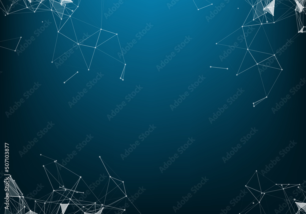 Poster abstract technology futuristic network. computer geometric digital connection structure. vector illu