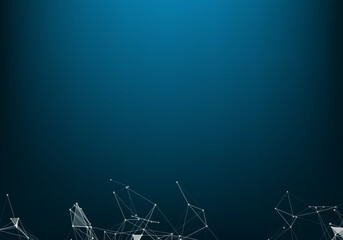 Abstract technology futuristic network. computer geometric digital connection structure. vector illustration