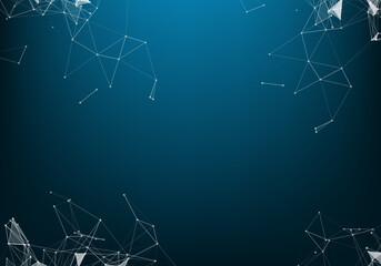 Abstract technology futuristic network. computer geometric digital connection structure. vector illustration