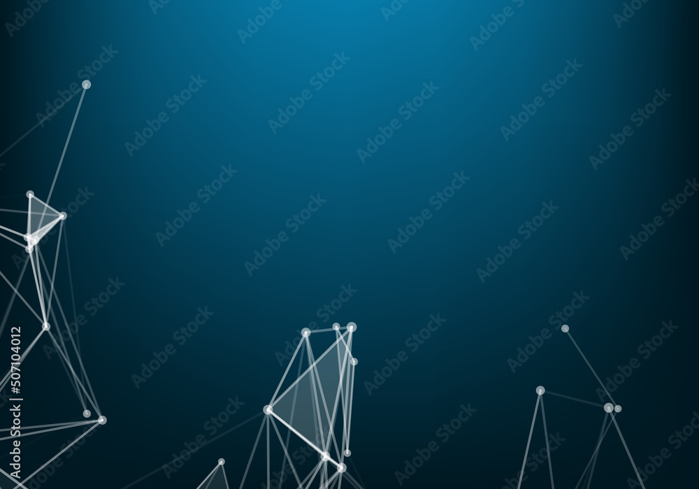 Poster abstract technology futuristic network. computer geometric digital connection structure. vector illu