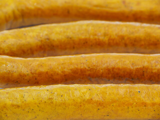 Fresh sausages close up view