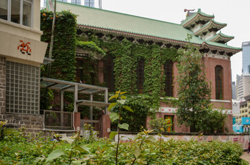 old house with flowers