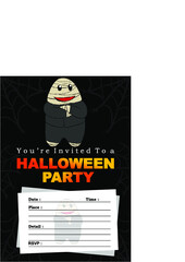 halloween party design with mummy character theme