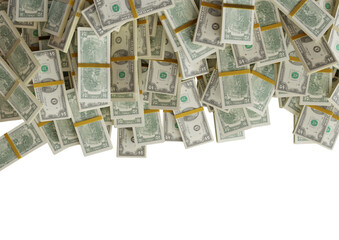 Large pile of two united states dollar bill large resolution for business, finance, news background