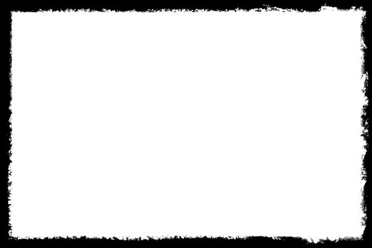 Abstract Decorative Black & White Edge. Type Text Inside, Use as Overlay or for Layer Mask