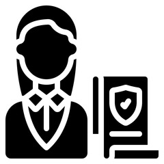 Insurance Broker Female Icon