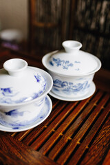 chinese tea set and utensils
