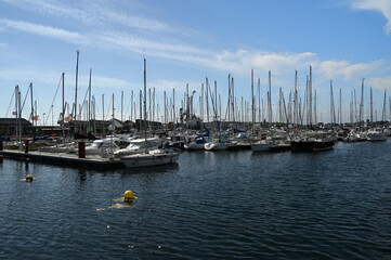 Obraz premium Port de plaisance de Saint-Malo en Bretagne