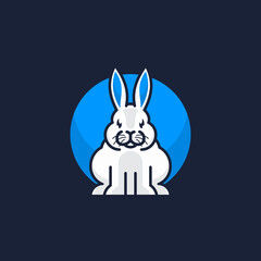 rabbit animal logo mascot illustration