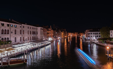 Venice canal by night