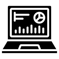 Laptop Data Visualisation Icon