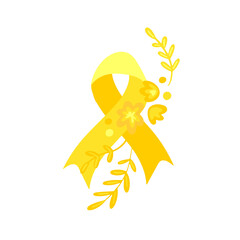 Setembro Amarelo - Yellow Sempteber in Portuguese, Brazillian, suicide prevention month. Ribbon support and awareness symbol
