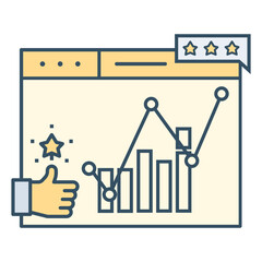 Browser, growth, marketing icon