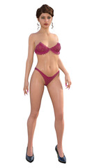 Fototapeta premium attractive woman in bikini