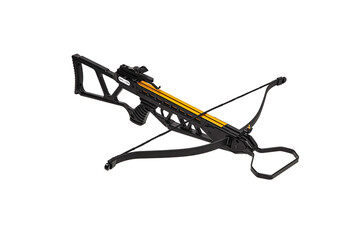 Modern crossbow isolate on a white back. Quiet weapon for hunting and sports.