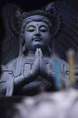 solemn, buddha, stone, carving