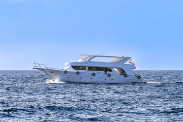 Day tour boat. Red Sea,  Sharm-El Sheikh, Egypt.