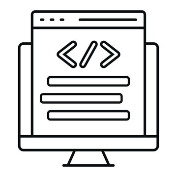 Coding, script, web programming icon