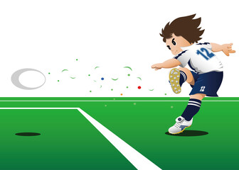 Fototapeta premium サッカー シュート