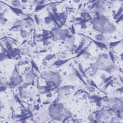 Obraz premium Creative seamless watercolor pattern of plants, Herbs, flowers, poppy, rose, peony. rowan currant, flowers watercolor, stylish pattern. Abstract paint splash. Watercolor background