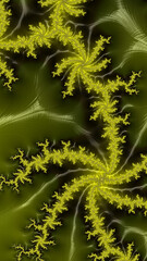 Artistic and imaginative digitally designed abstract 3D fractal background