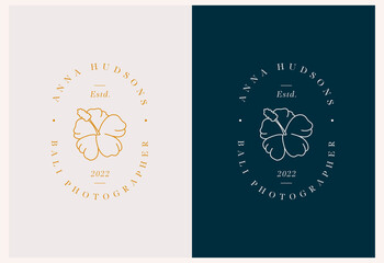 Vector abstract modern logo design templates in trendy linear style in golden colors - luxury and jewelry concepts for exclusive services and products, beauty and spa industry © Iren Art