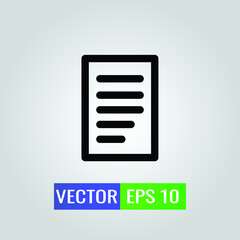 Icon illustration of Document Paper icon  on  background- baggage high quality black style for web design or mobile app.