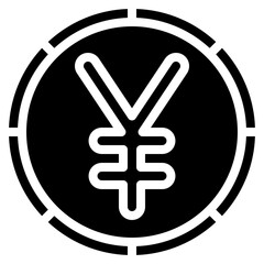 Fototapeta premium Yen Coin Icon