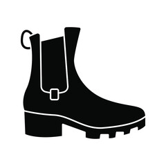 Boot icon. fashion sign.  Symbol, logo illustration. Vector graphics