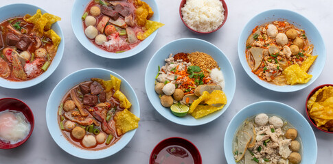 Mixed Rice and Noodle Dishes Thai Style