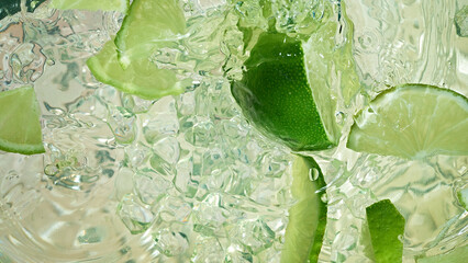 Glass with a fruit drink.