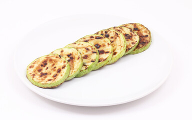 Fried zucchini on a plate