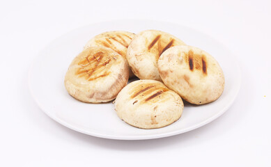Fried champignons on a plate