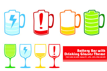 set of drinks glass bar