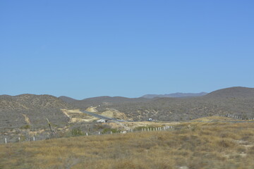 landscape with mountains and clouds