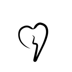 Love heart In the sign of infinity.