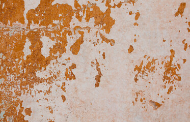 peeling and weathered wall. close-up image