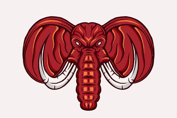 elephant head illustration