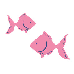 レトロな夏祭りは金魚すくい　ベクターイラスト素材