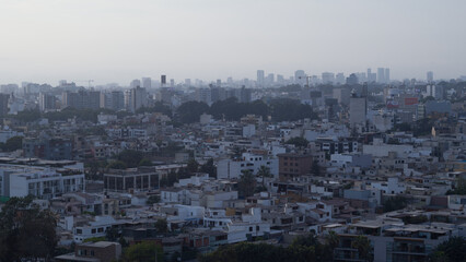 Cityscape skyline aerial view lima Peru