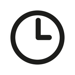 Clock icon in trendy flat style isolated on background. 
