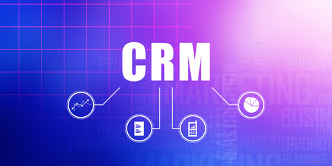 2d illustration Customer Relationship Management

