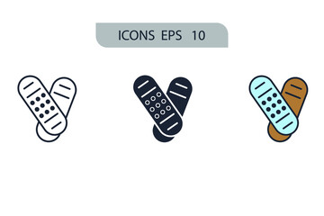patch icons  symbol vector elements for infographic web